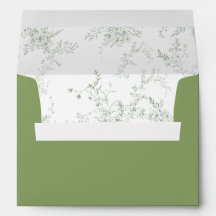 Vintage French Toile Green Wedding