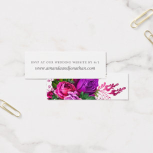 Vintage Fuchsia e Purple Shabby Wedding RSVP