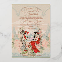 Vintage Garden Floral Time for Tea Chá de panela