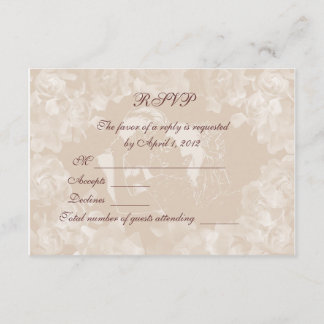 Vintage Gardenia RSVP - Cartão de Convite