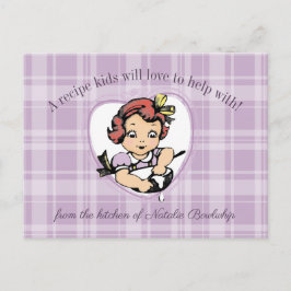 Vintage, garotos, cozinhar a cozinhar cartão de re