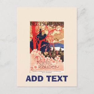 Vintage German , editar texto Cartão postal