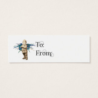 "Vintage Gift Tags Little Boy with Fairy"