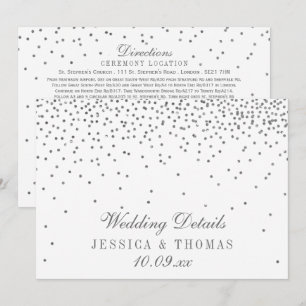 Vintage Glam Silver Confetti - Cartões Detalhados