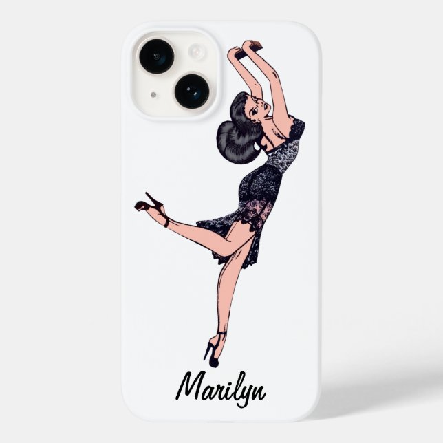 Vintage Glamor Girl, Brunette Blombshell Lingerie (Verso)