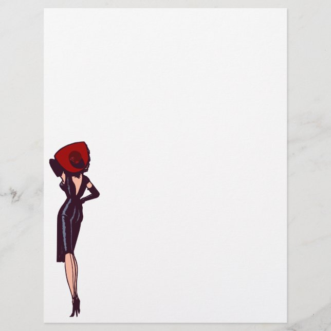 Vintage Glamor Girl Retro Pinup (Frente)