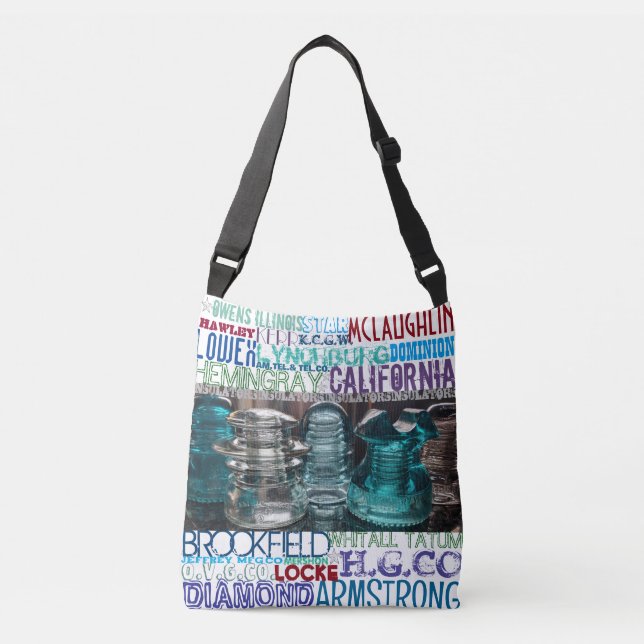 Vintage GLASS INSULATORS Collectors Bolsa (Frente)