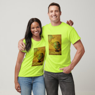 Vintage Globe e World Map T-Shirt