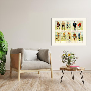 Vintage Golf Cigarette Cards Impressão