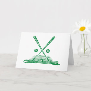 Vintage Golf Club & Ball Green - Cartão de Sauda