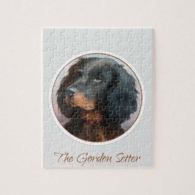 Vintage Gordon Setter Puppy Quebra-cabeça (Vertical)