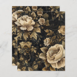 Vintage Gothic Grunge Floral Scrapbook Paper