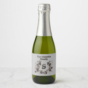 Vintage Graphics and Vines Black White Adicionar M