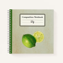 Vintage Green Lemon Ilustração Personalizada Comp