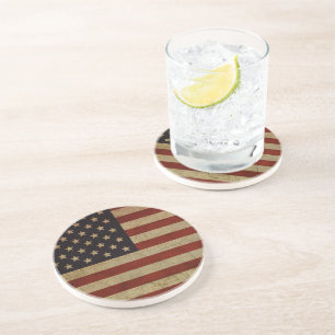 Vintage Grunge American Flag Porta copos