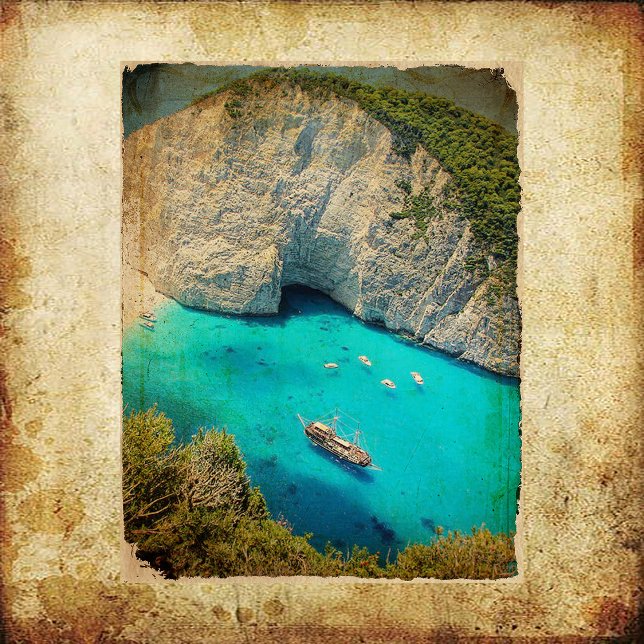 Vintage Grunge Cove Scrapbook Paper (Criador carregado)