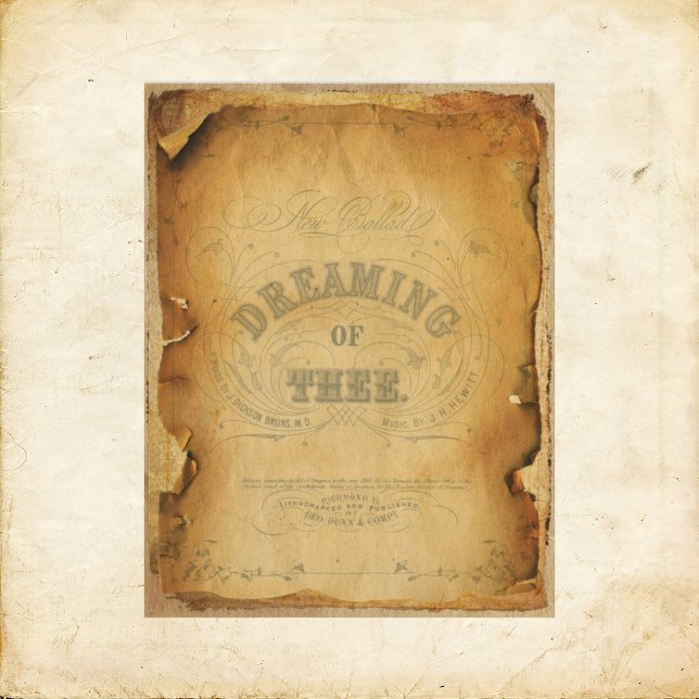 Vintage Grunge Music Program Scrapbook Paper (Criador carregado)