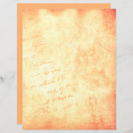 Vintage Grunge Peach Orange Script Texture