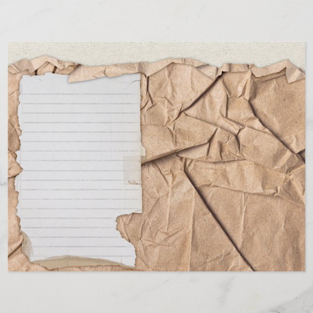 Vintage Grunge Riped Edge Scrapbook Paper (Frente)