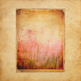 Vintage Grungy Floral Scrapbook Paper