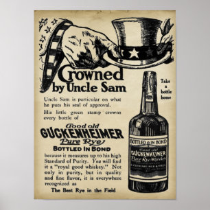 Vintage Guckenheimer Rye Whiskey Impressão