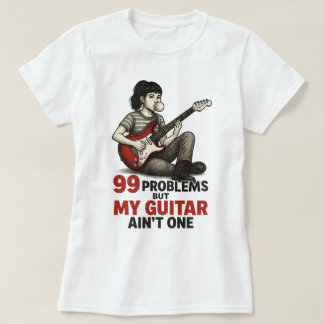Vintage Guitar Music Lover T-Shirt - 99 problemas.