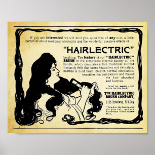 Vintage Hairlectric Hair Brussel Impressão