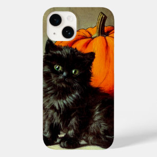 Vintage Halloween Black Cat e Pumpkins