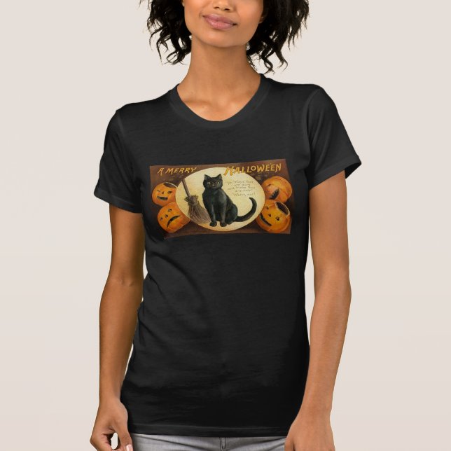 Vintage Halloween Camisetas Bruxas (Frente)
