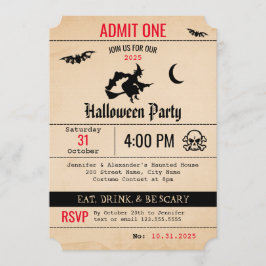 Vintage Halloween Convite