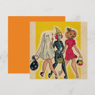 Vintage Halloween Garotas Rastream E Tratam