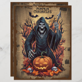 Vintage Halloween Ghost Scrapbook Paper