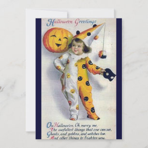 Vintage Halloween Saudações Convites