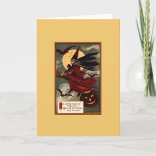 Vintage Halloween Witting Cartão