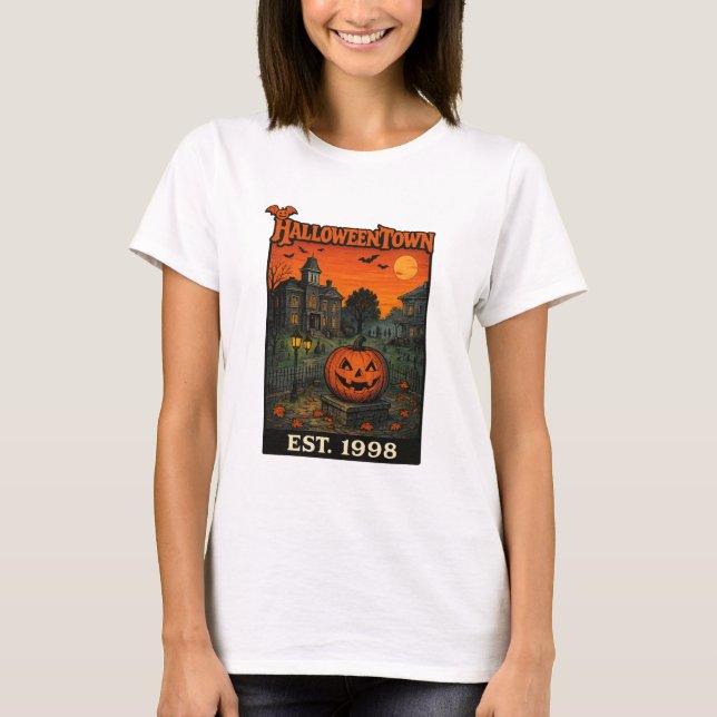 Vintage Halloweentown Retro Pumpkin T-Shirt | Spoo (Frente)