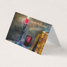 Vintage Happy Halloween Red Candela e Livros Antig