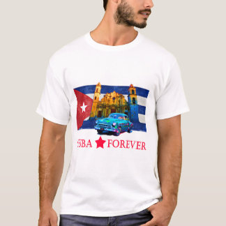 Vintage Havana Cuba Flag Classic Car T-Shirt