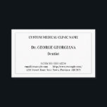 Vintage Health Care Professional Cartão de visita<br><div class="desc">Este cartão de visita tradicional apresenta um nome profissional,  um nome comercial ou clínico,  uma profissão e informações de contato que podem ser personalizadas. Também tem uma fronteira de solteiro. Cartões de visitas como estes podem ser usados por um profissional como um médico,  um médico ou um médico.</div>