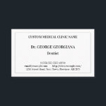 Vintage Health Care Professional Cartão de visita<br><div class="desc">Este cartão de visita tradicional apresenta um nome profissional,  um nome comercial ou clínico,  uma profissão e informações de contato que podem ser personalizadas. Também tem uma fronteira de solteiro. Cartões de visitas como estes podem ser usados por um profissional como um médico,  um médico ou um médico.</div>