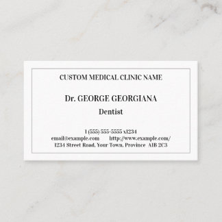Vintage Health Care Professional Cartão de visita
