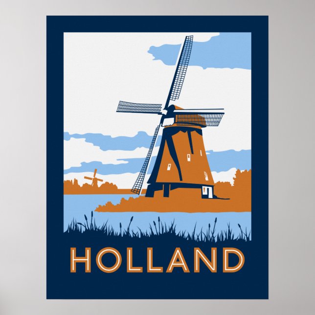 Vintage Holland Poster (Frente)