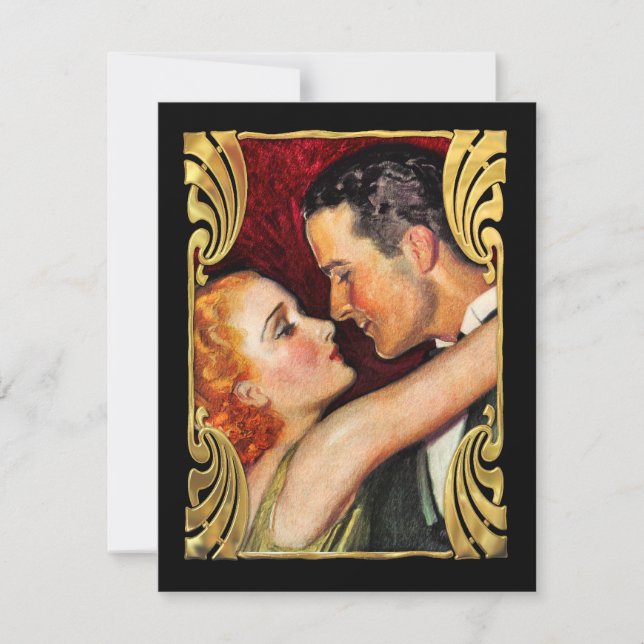 Vintage Hollywood Glamor Casal Recepção (Frente)