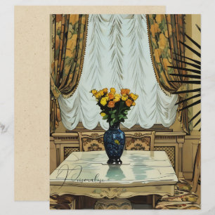 Vintage Home Decor Floral Scrapbook Paper