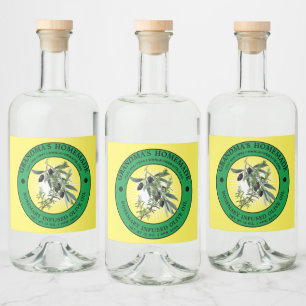 Vintage Homemade Herb Olive Label Modelo