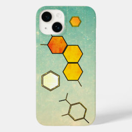 Vintage Honeycomb Molecule iPhone 14 Caso