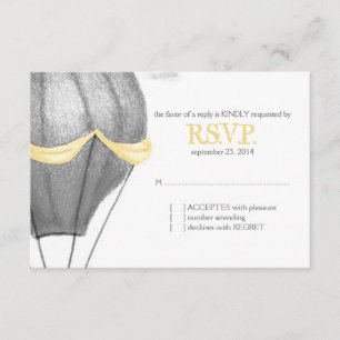 Vintage Hot Air Balloon Weding RSVP