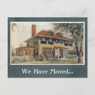 Vintage House Change of Address Postcard Modelo