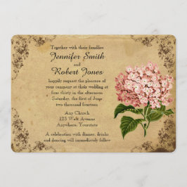 Vintage Hydrangea Convite para Casamento