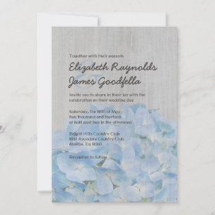 Vintage Hydrangea Convites De Casamento