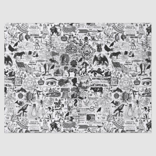 Vintage Illustração Tecido Papel ou Decoupage (Frente )